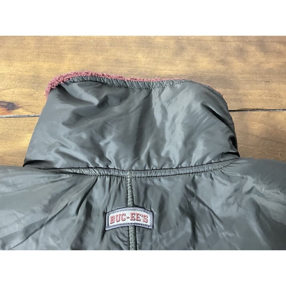 Buc-ee's Womens SmallJacket Aztec Tribal Burgundy Berber Fleece Full Zip Pockets - Picture 14 of 15